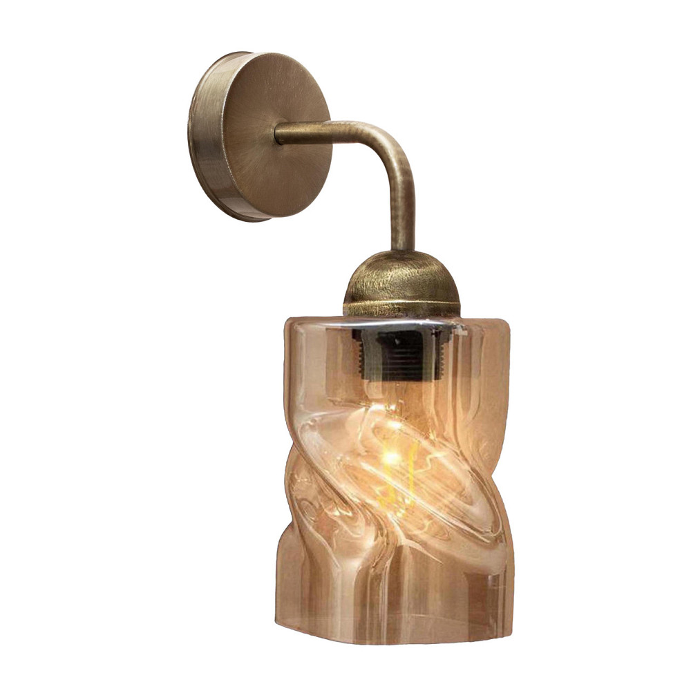 Светильник настенный MSK Electric Tornado бра под лампу E27 цвет бронза PL 202405 BN Одесса - изображение 1