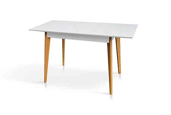 Стіл Міраж (980+32)/68 ніжки натур/столешня біла Киев