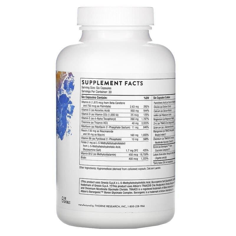 Мультивитамины для мужчин 50+ Thorne Men’s Multi 50+ 180 капс Киев - изображение 2