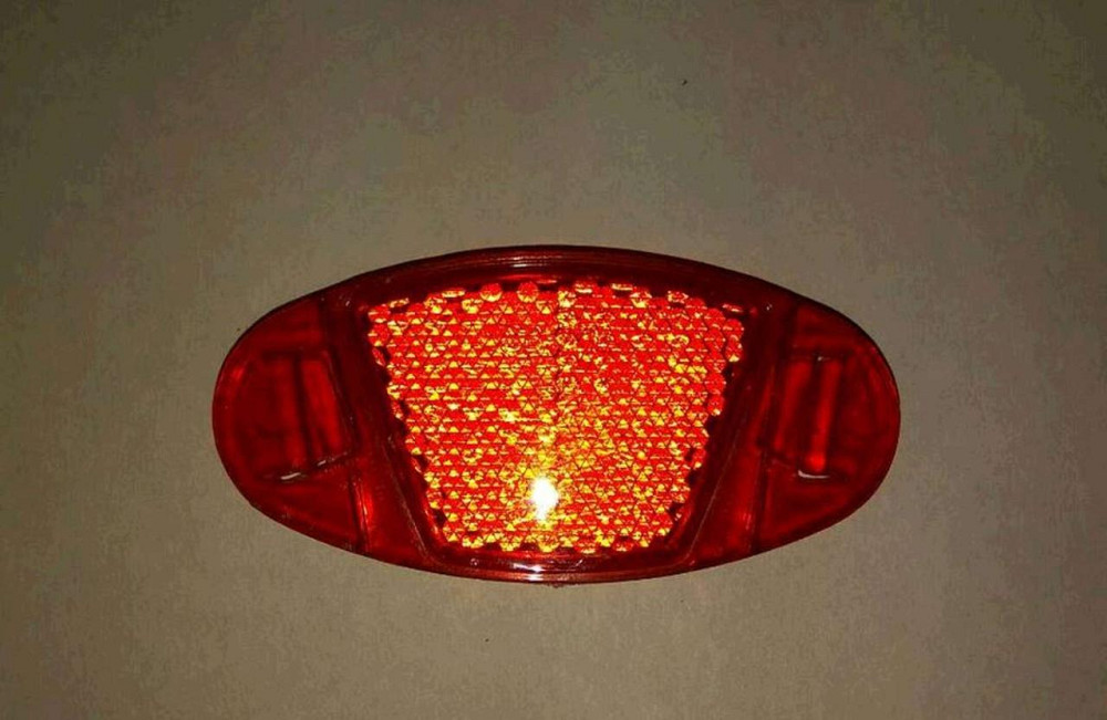 Светоотражатель велосипедный (катафот) (красный, овальный) Мукачево - изображение 1