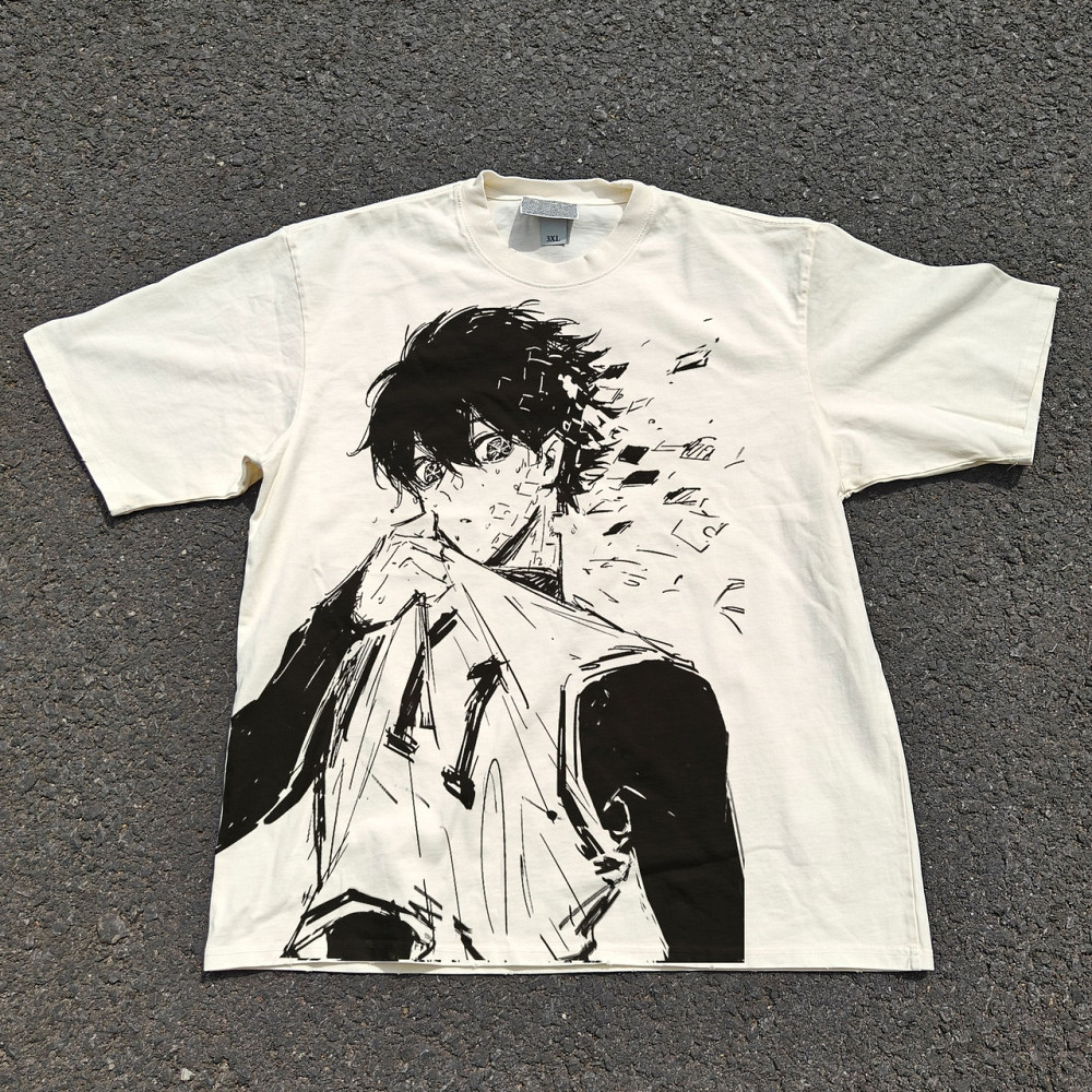 Футболка чоловіча з принтом аніме Синя тюрма Йоікхі Ісагі Егоіст оверсайз (S/M/L) Черний Дніпро - фото 1