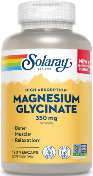 Магний глицинат (хелатный) Solaray Magnesium Glycinate 350mg 120 vcaps Киев - изображение 1