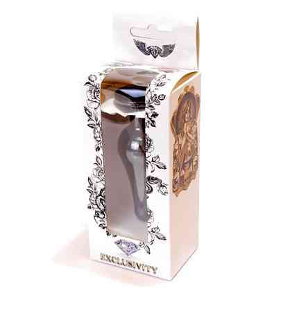 Анальна пробка - Jewellery Dark Silver BUTT PLUG- Black Sex Aura Київ
