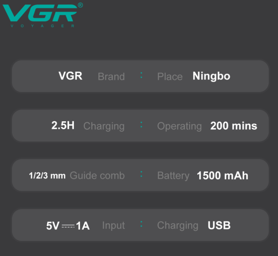 Триммер для бороды и усов VGR V-985 Днепр