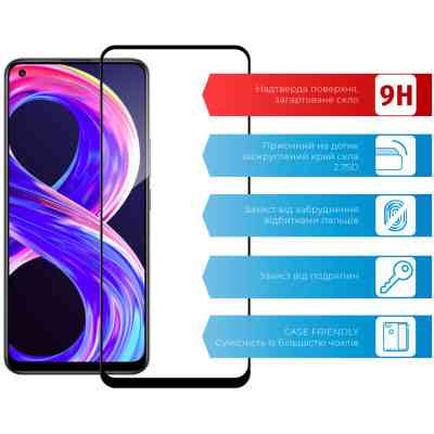 Скло захисне ACCLAB Full Glue Realme 8 Pro (1283126523212) Вінниця