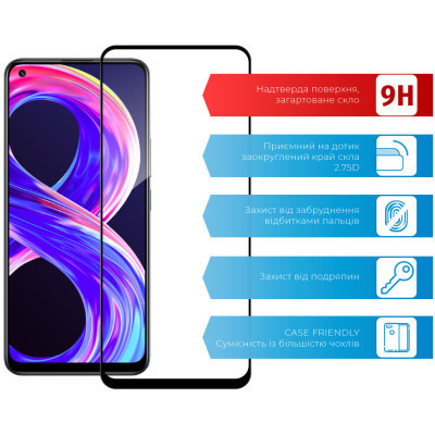 Скло захисне ACCLAB Full Glue Realme 8 Pro (1283126523212) Вінниця - фото 3