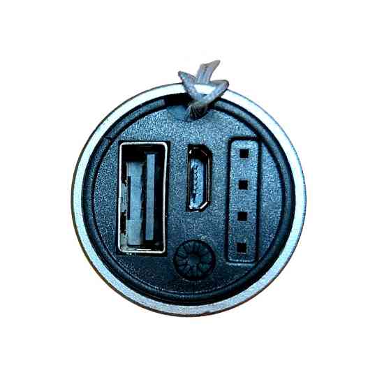 Фонарик с аккумулятором и боковым светом 10Вт, IP54, серый Днепр