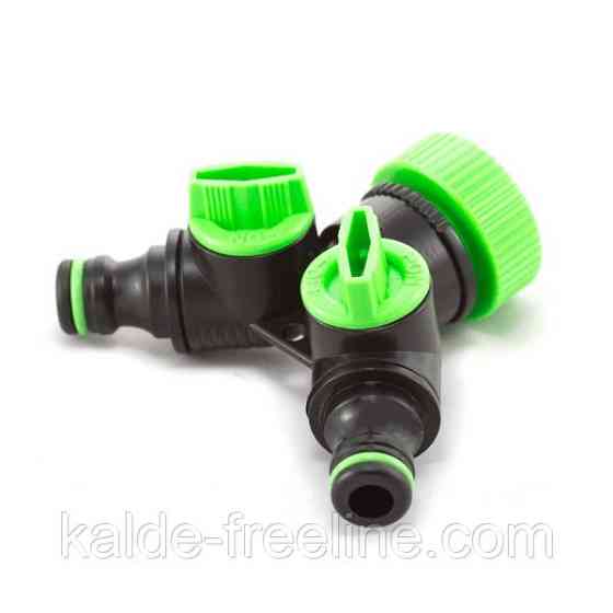 Кран шаровий Presto-PS на 2 виходи з внутрішнім різьбленням 3/4-1 дюйм (4027) Харьков