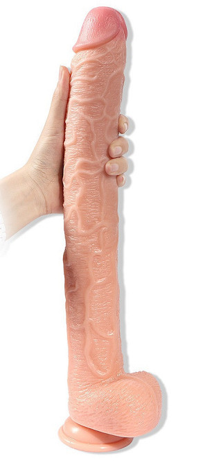 Огромный длинный монстр  фаллоимитатор без вибрации цвет телесный Sex Aura Киев - изображение 1