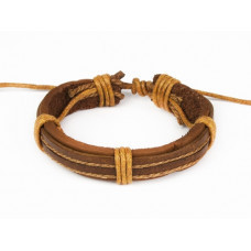 Кожаный браслет коричневого цвета Киев - изображение 1