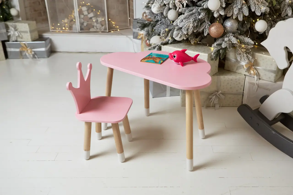 Дитячий столик Хмара (Рожевий) та стільчик Корона (Рожевий) Вінниця - фото 8