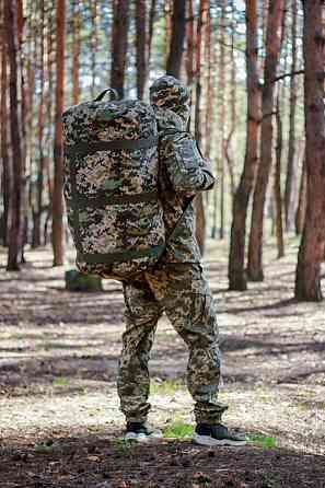 Військовий баул 70л піксель матеріал КОРДУРА армійська міцна сумка-баул 70 л   WASA Львів