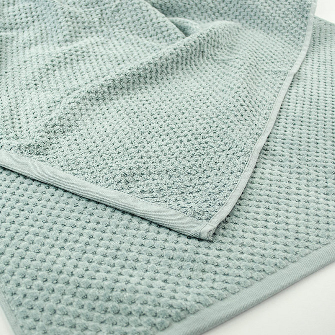 Набір махрових рушників однотонних 2шт 50x90см, 70x140см Damask Преміум якості Жакардове з велюром 5 Суми - фото 4