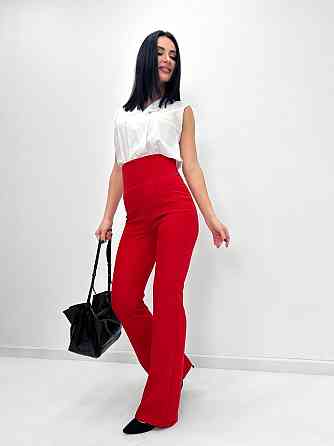 Довгі брюки з високою талією "Salvia" оптом | Норма і батал| Розпродаж моделі Київ