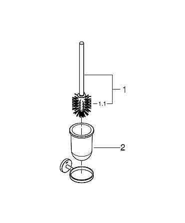 Туалетный ершик настенный в комплекте Grohe Bau Cosmopolitan Neutral (40463001) Черновцы