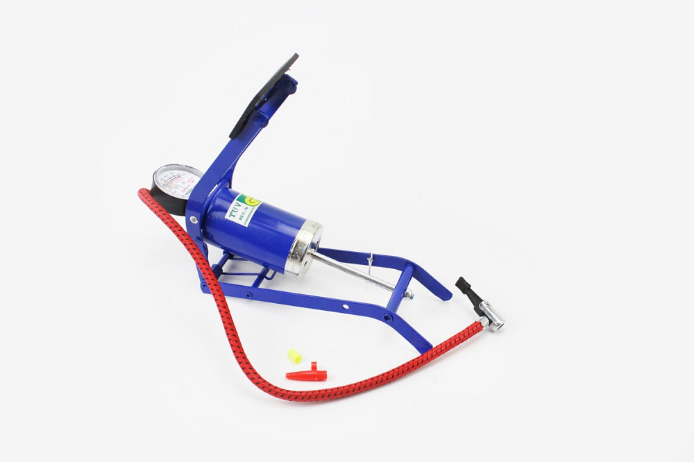 Насос ножний для шин однопоршневий "малий, шток тонкий" синій Київ - фото 1