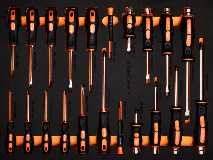 Візок для інструментів 7 ящиків 258 елемент Kraft&Dele (Польща) Київ - фото 6