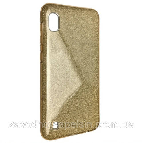 Samsung A10 A105 Чехол Блестки Shining (золотой) Одесса - изображение 1
