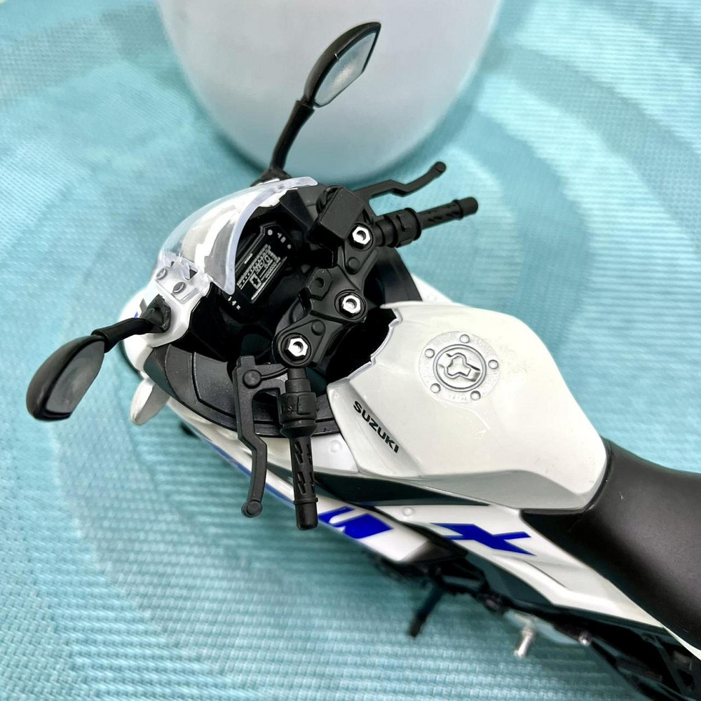 Мотоцикл металопластиковий звуки підсвічування гумові шини рухомі елементи 1:12 Білий (BG 69-325) Чернігів - фото 4