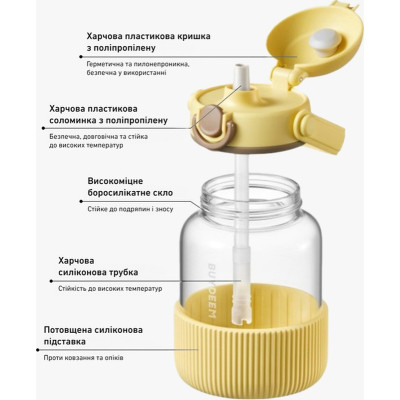 Бутылка для воды Buydeem DG78 800 мл Mellow Yellow (DG78-MY) Винница - изображение 7