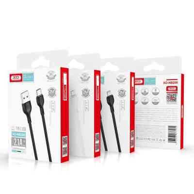 Дата кабель USB 2.0 AM to Lightning 2.0m 2.1A white XO (NB200-L2-WH) Винница