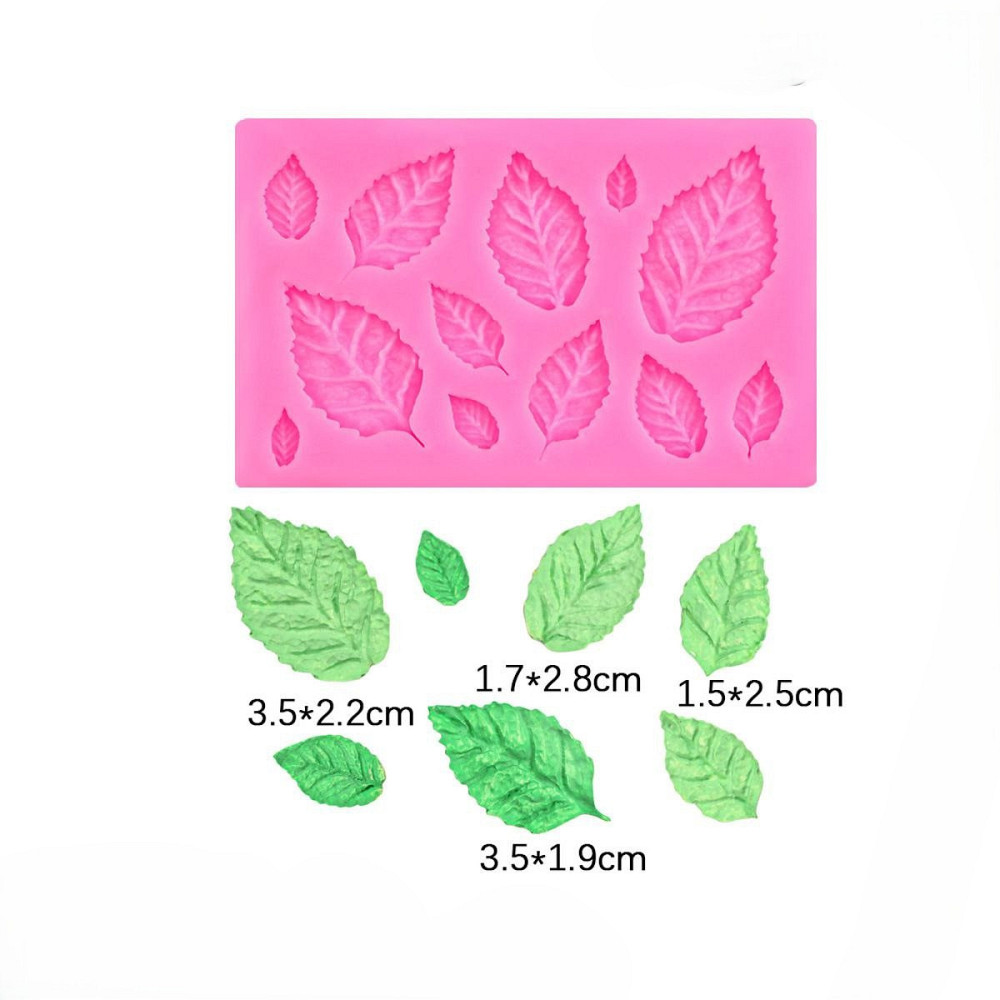 Кондитерский молд Листья 65 на 100 мм розовый Киев - изображение 2