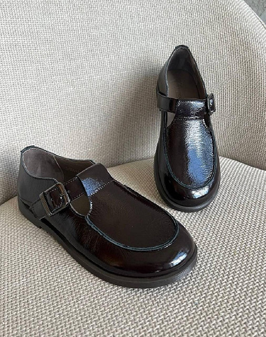 Vanessa Модні лофери жіночі з лакованої шкіри чорні весна - осінь р. 36-40 T-304-07 / Лаковані Коломия - фото 1