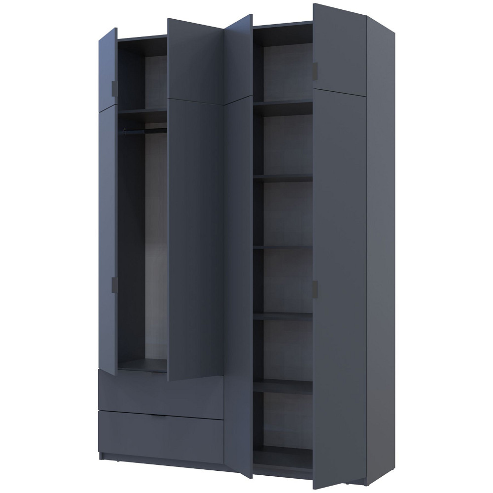 Шафа розпашна с антресолью Doros Лукас 160х50х240 см Графіт (DRS-011194) Львів - фото 3