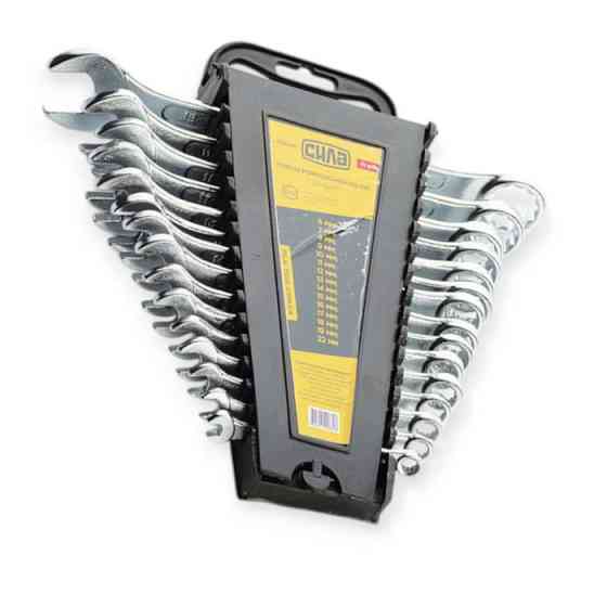 Набор ключей рожково-накидных 6-22 мм 15 шт (планшет) CrV Мукачево