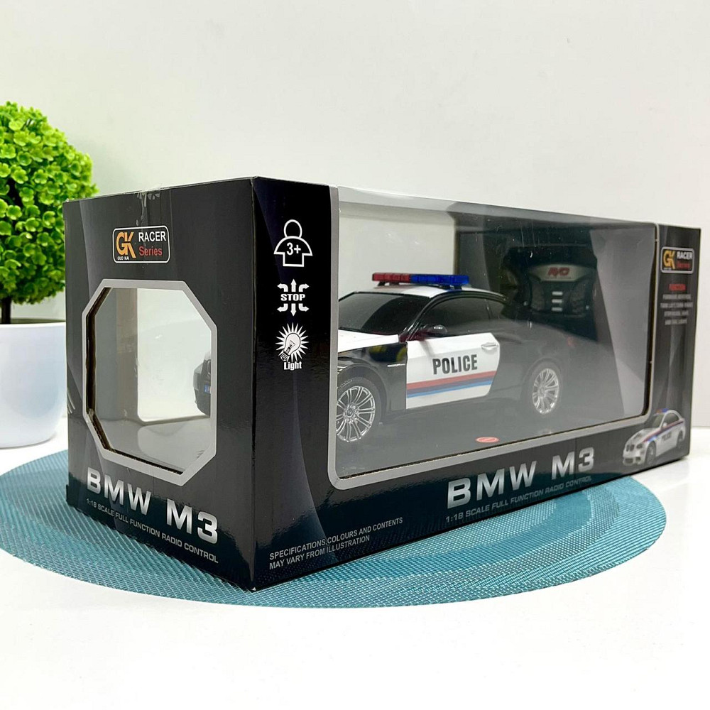 Машина на радіокеруванні Поліція пульт 2.4GHz підсвічування акумулятор 4.8V гумові колеса USB кабель Чорна (866-1803 PB) Чернігів - фото 5