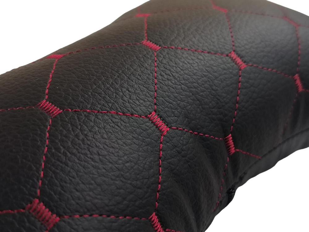 Подушка голову в авто екошкіра червоний рядок (к-кт 2 шт) під Мукачево - фото 2