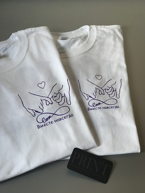 Парні футболки для хлопця та дівчини з ручками знаком нескінченності Разом назавжди Чернівці - фото 4