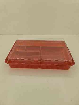 Упаковка для суші ПС-610 Червона з поділками (50 шт) Харків