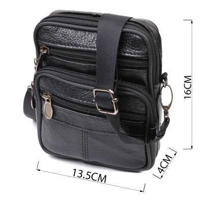 Сумка Vintage На пояс из натуральной кожи Черная (21483) Винница - изображение 4