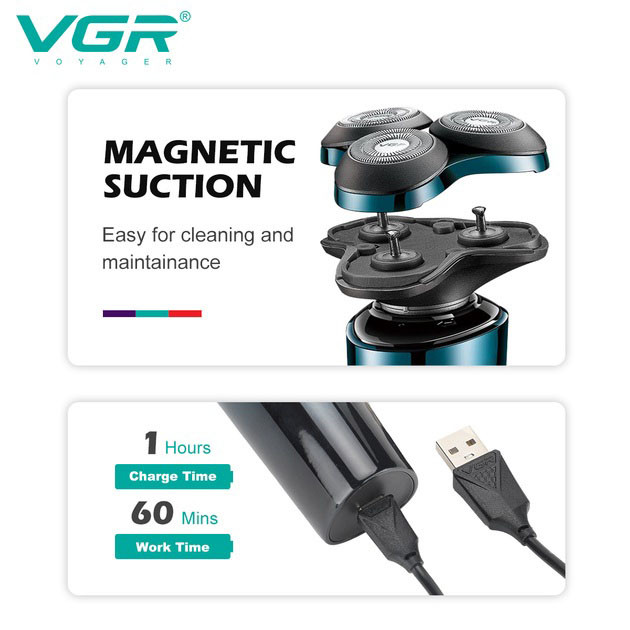 Електробритва для бритья VGR 3 в 1 V-303, Электробритва для профессионального бритья QU-22 Львов - изображение 5