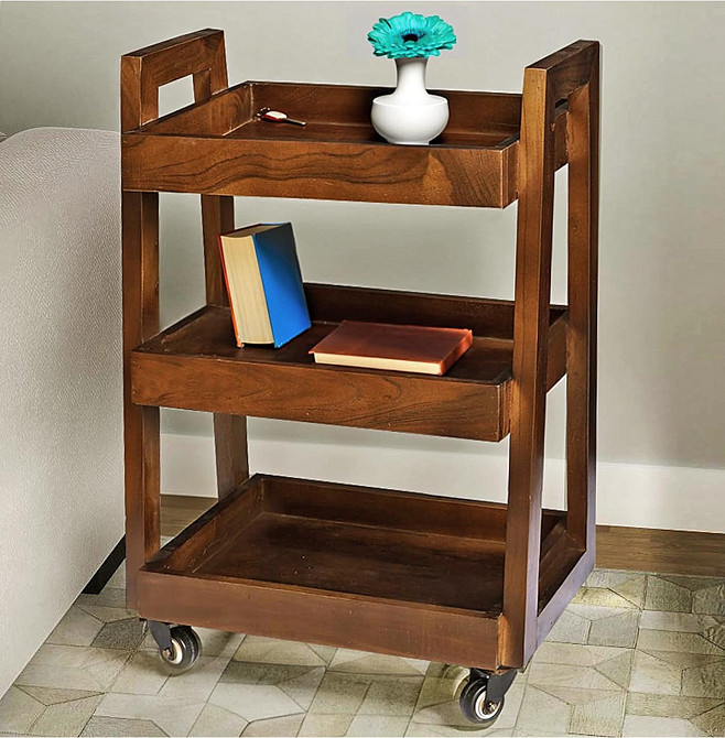 Етажерка для ванної на коліщатах "Фербанк" терракот Миколаїв - фото 1