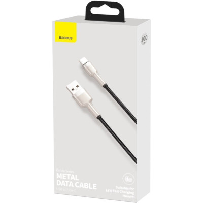 Дата кабель USB 2.0 AM to USB-C 1.0m Cafule Metal 66W black Baseus (CAKF000101) Вінниця - фото 9