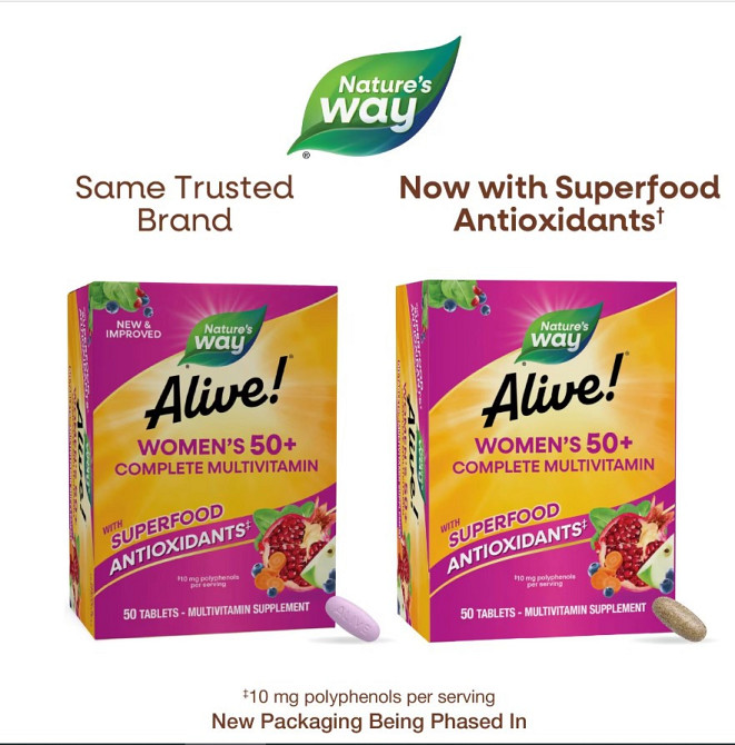 Витамины для женщин 50+ Nature's Way Women's 50+ Complete Multivitamin 50 таб Киев - изображение 6