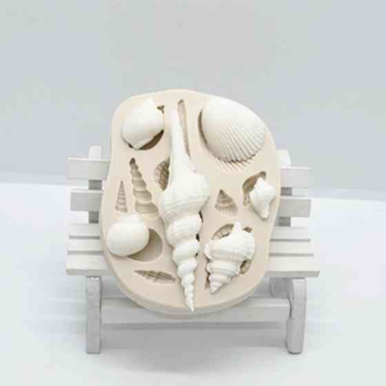 Молд силіконовий Мушлі 90 на 70 мм сірий Київ