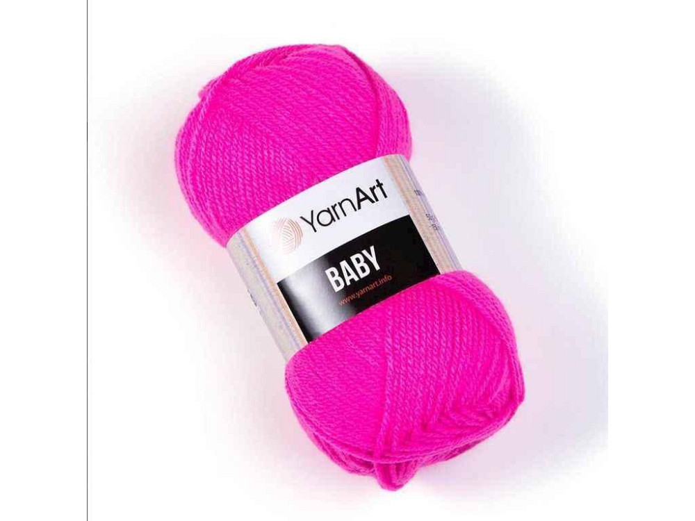 Пряжа Baby рожевий неон 100% акрил 150м 50г 5шт/уп 174 ТМ YarnArt Киев - изображение 1