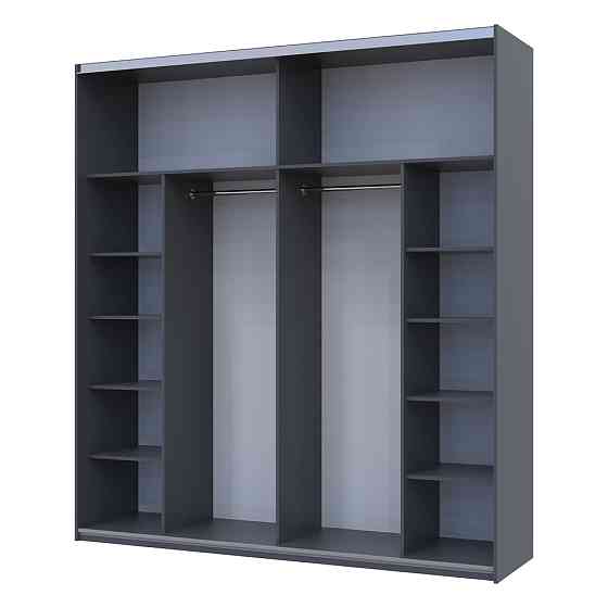 Шафа-купе двохдверна Doros G-Caiser 220х60х240 см Графіт/Білий/Дуб евок (DRS-011230) Львів