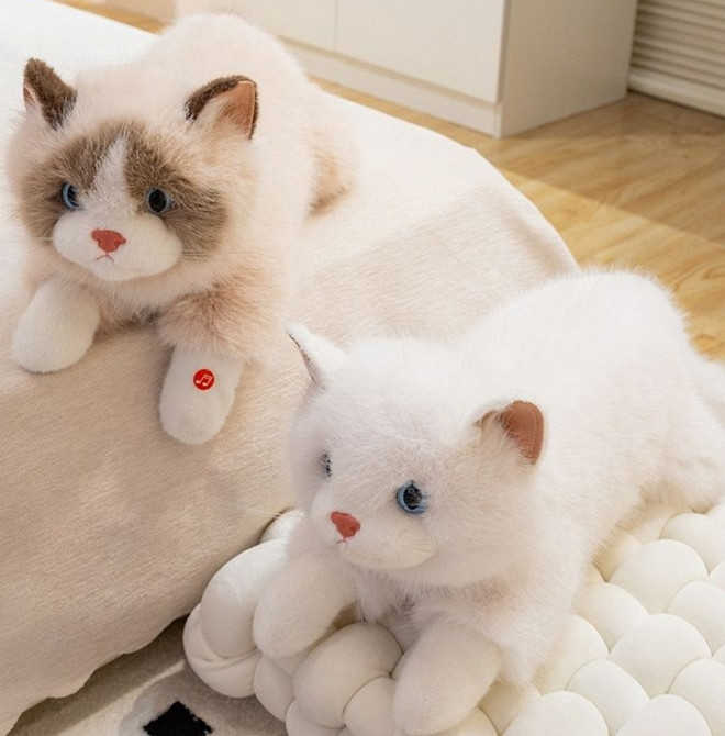 Преміум реалістична плюшева кішка-іграшка як жива ексклюзив 55 см. Харків - фото 4