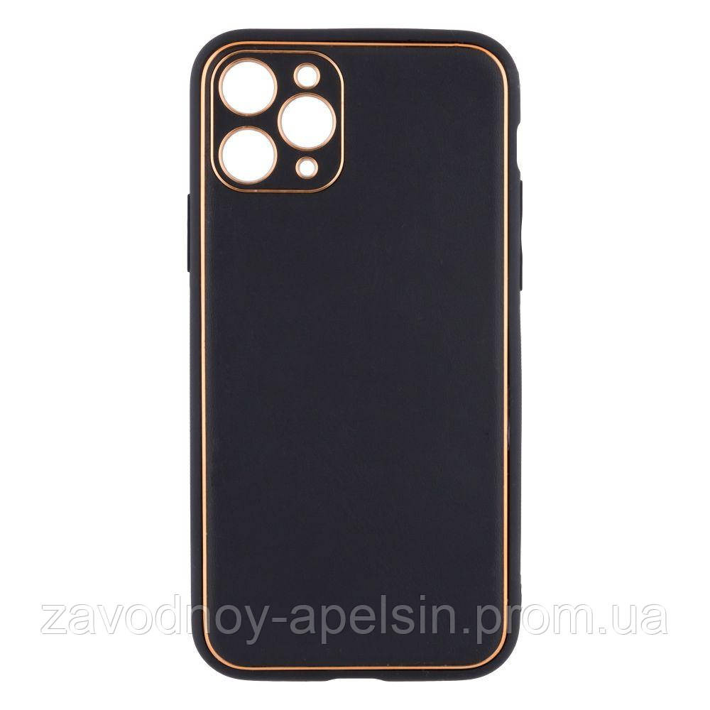 Iphone 11 pro Чехол кожаный Epik (черный) Одесса - изображение 1