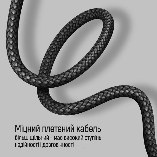 Кабель USB PD Type-C/Type-C ColorWay CW-CBPDCC040-GR 3,0A 65W 1м сірий Житомир