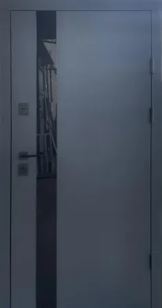 Входные двери с терморазрывом Qdoors Стрит Елегант метал Антрацит 7021 краска/МДФ белое дерево 850х2040 мм Киев