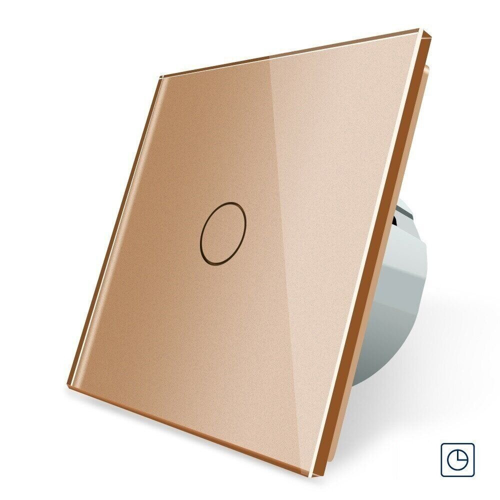 Сенсорний вимикач таймер Вимикач з реле часу Livolo золото скло (VL-C7FC1T-2GAP) Коломыя - изображение 4