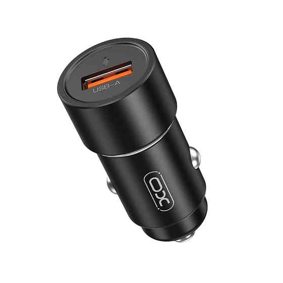 Автомобільний зарядний пристрій XO CC54 USB QC3.0 18W + Lightning кабель чорний Львів