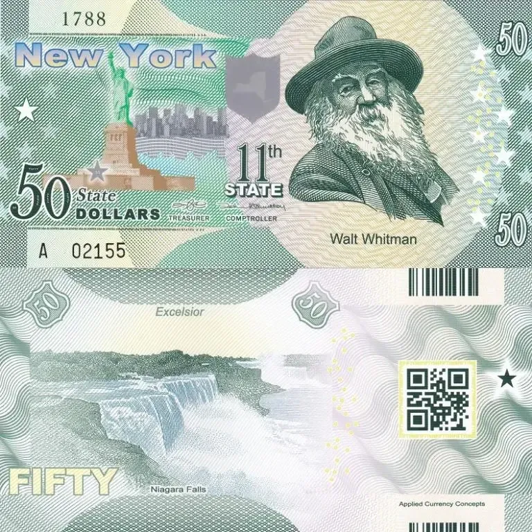 Fantasy/США — 50 Dollars 2014 — 11th state New York — Polymer — Сувенір — UNC Полтава - фото 1