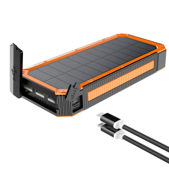 Зарядное устройство на солнечных батареях iBattery YD-888KW 30000mAh c фонариком и беспроводной заря Винница