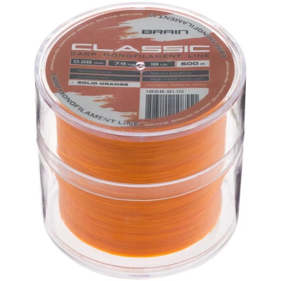 Леска Brain Classic Carp Line (solid orange) 600m 0.28mm 18lb 7.9kg (1858.81.10) Винница - изображение 2